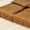 Engraved Leather Bridal Shower Guest Book Album - Image 2