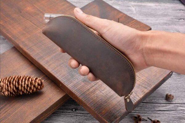 Engraved Leather Pen Sleeve Holder - Image 2