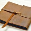 Engraved Leather Bridal Shower Guest Book Album - Image 3