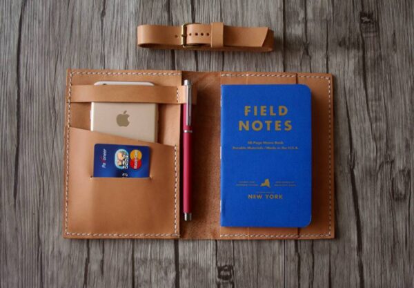 Custom Leather Pocket Moleskine Cover Notebook Holder - Image 5