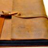 Engraved Leather Bridal Shower Guest Book Album - Image 4