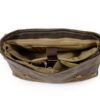 Mens Canvas Messenger Bag Leather Shoulder Briefcase - Image 3