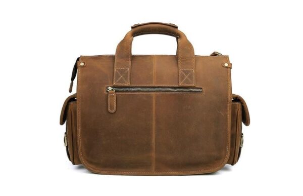 13 INCH RUSTIC BROWN LEATHER LAPTOP BAGS FOR WOMEN - Image 2