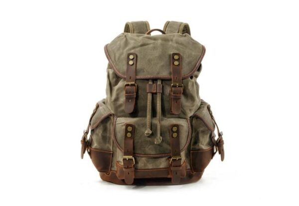 Unisex Canvas Backpack Bag - Image 3