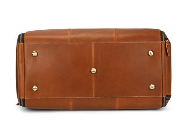 BROWN LEATHER DUFFLE BAG MENS - Image 4