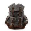 Army Green Womens Waxed Canvas Backpack Purse Bag - Image 7