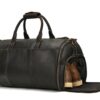 Vintage Dark Brown Large Leather Duffle Bag Mens