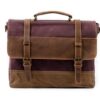 Canvas Leather Briefcase for Men Messenger - Image 5
