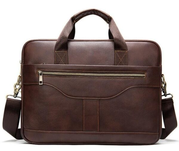 Leather Laptop Messenger Bag Brown Handbag