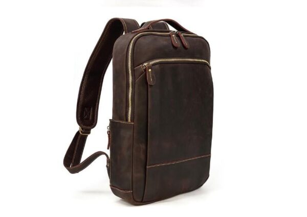 Womens Rustic Brown Leather Backpack Men's Purse