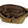 Black Canvas Messenger Bag Shoulder Handbag - Image 3