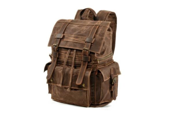 Canvas Backpack Mens Style Bag - Image 3