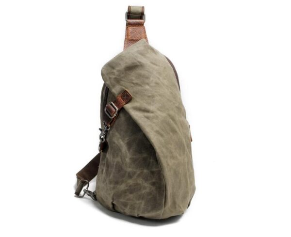 Canvas Chest Bag for Men Grey, Green, Black - Image 7