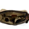 Womens Small Canvas Messenger Bag Grey, Brown, Green - Image 2