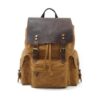 Canvas Leather Travel Backpack Rucksack Bags