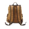 Canvas Leather Travel Backpack Rucksack Bags - Image 3