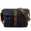 Womens Small Canvas Messenger Bag Grey, Brown, Green