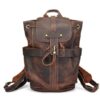 RUSTIC BROWN LEATHER CONVERTIBLE BACKPACK PURSE