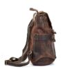 RUSTIC BROWN LEATHER CONVERTIBLE BACKPACK PURSE - Image 2