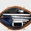 Leather Tote Bag Zipper Handbag - Image 3