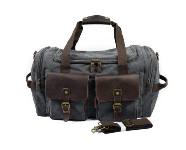 Mens & Womens Canvas Duffle Bags Grey Brown Green