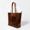 Leather Tote Bag Zipper Handbag