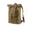 Canvas Leather Backpacks for School Student