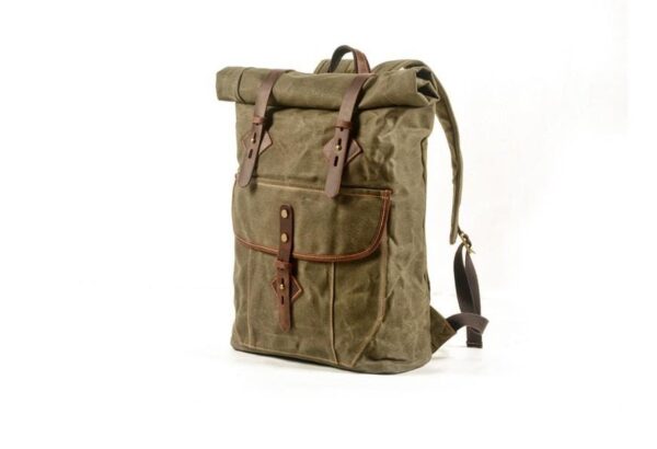 Canvas Leather Backpacks for School Student