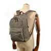 Men's Waxed Canvas Backpack Bag Mixed Leather Rucksack - Image 3
