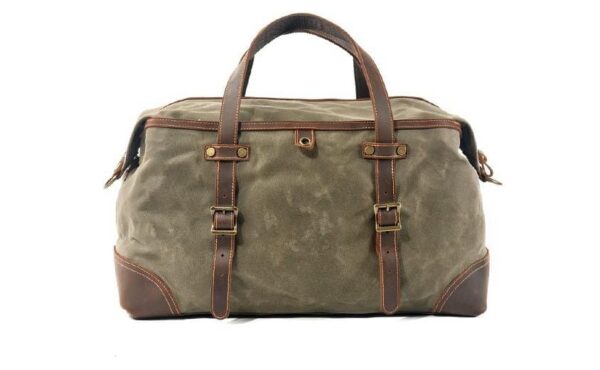 Womens Canvas Leather Weekender Bag Mens Luggage Travel Duffel