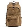 Womens Black Canvas Backpack Bags - Image 5