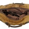 MEN'S & WOMEN'S VINTAGE WAXED CANVAS AND LEATHER TRAVEL BAG - Image 2