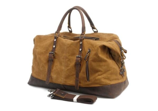 Men's & Women's Vintage Waxed Canvas and Leather Travel bag