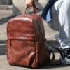 Luxury Black Leather Backpack Bag - Image 2