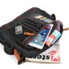 Mens Denim Canvas Messenger Bag Leather Handbags - Image 2