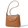 Brown Small Women's Leather Tote Crossbody Handbag