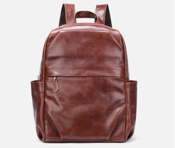 Luxury Black Leather Backpack Bag - Image 3