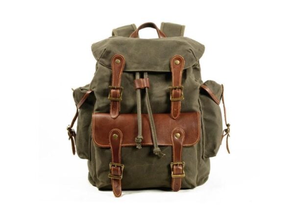 Vintage Large Premium Canvas Backpack Purse Bag - Image 5