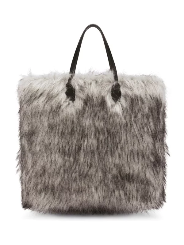 Faux-fur Leather Tote Bag In Multicolor - Image 2