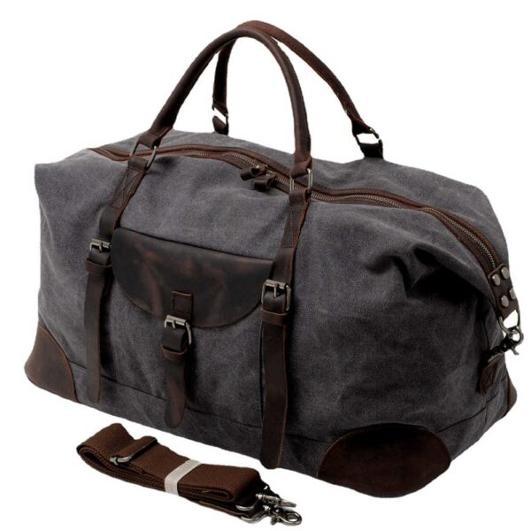 Womens Canvas Duffle Bags Grey Brown Black