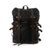 Black Canvas Backpack Purse Bag