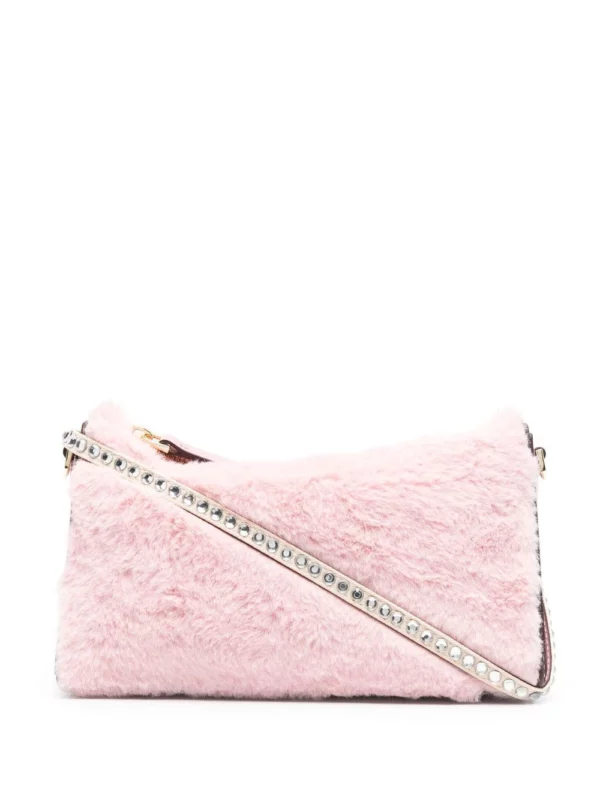 Mini Prism Faux-fur Shoulder Bag In Pink Faux Fur - Image 2