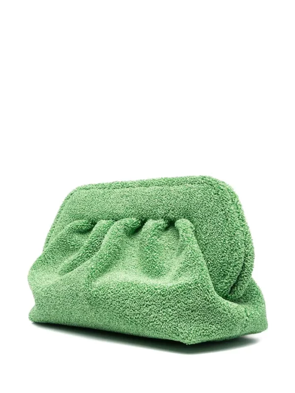 Gea Re-fur Clutch Bag In Green