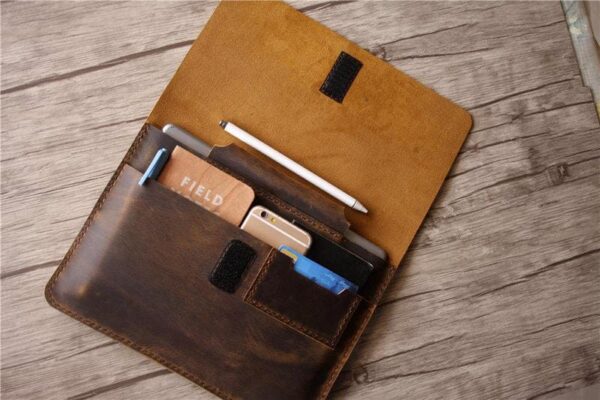 Monogrammed Leather Surface Pro X Case Sleeve - Image 5