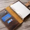 Rustic B5 Refillable Brown Leather Binders Organizer - Image 2