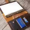 Rustic B5 Refillable Brown Leather Binders Organizer - Image 3