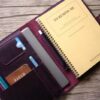 Personalized Leather Padfolio Purple Color - Image 4