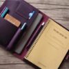 Personalized Leather Padfolio Purple Color - Image 5