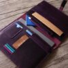 Personalized Leather Padfolio Purple Color - Image 2