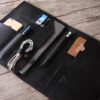 Engraved Black Leather Portfolio Case - Image 5